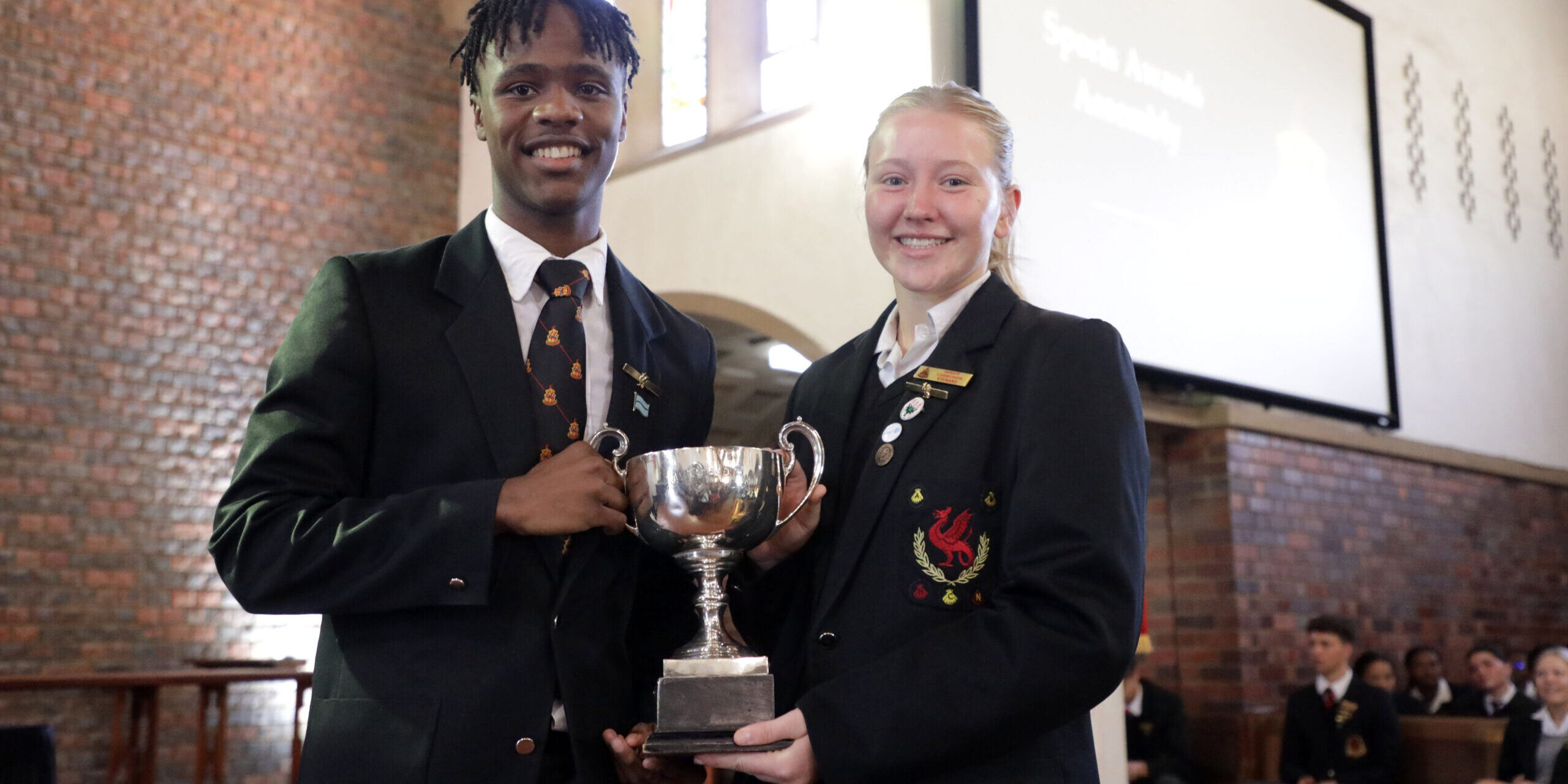 At the Athletics Prize-Giving. Congratulations to all the athletes who took part in the Sports Day and to Wood House on being the Overall Inter-house Winner of the Muirhead Cup.